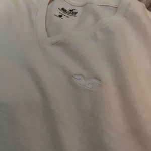 White Hollister V-Neck Shirt